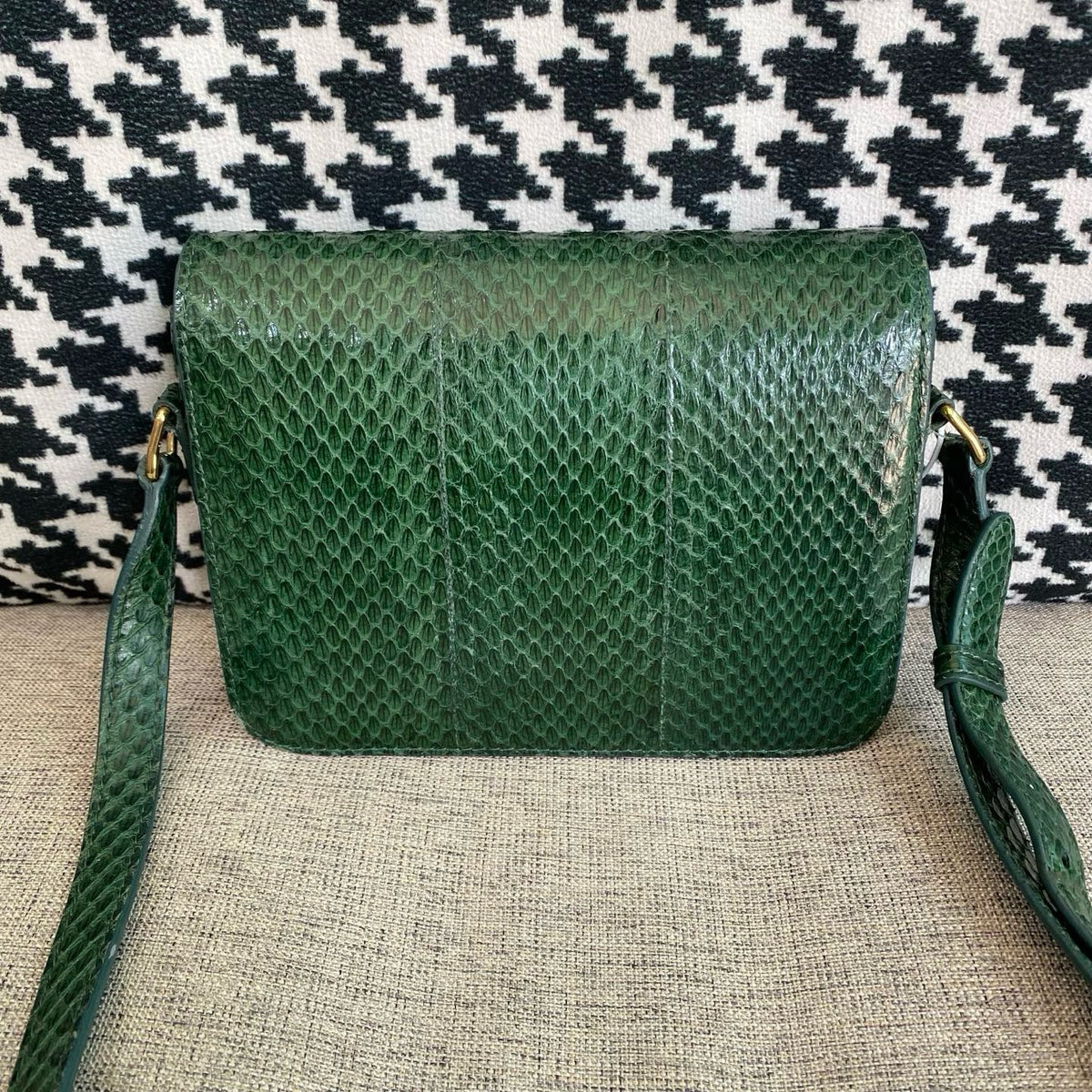 Celine - Triomphe - Exotic leathers - Python - Green - (mini)
