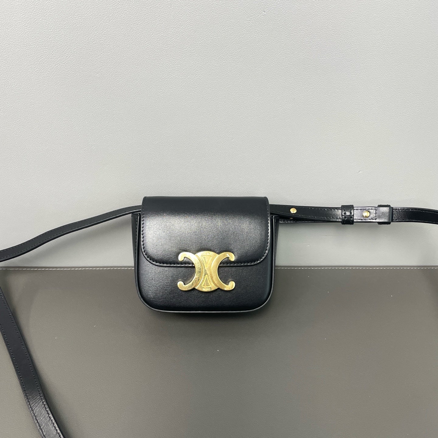 Celine - Triomphe - Leather - Black - (mini)