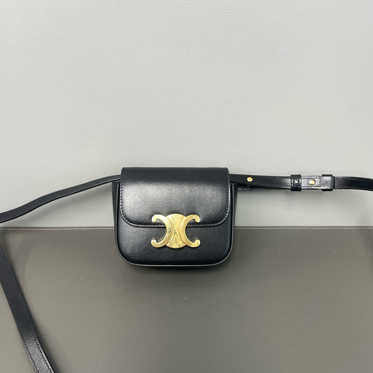 Celine - Triomphe - Leather - Black - (mini)