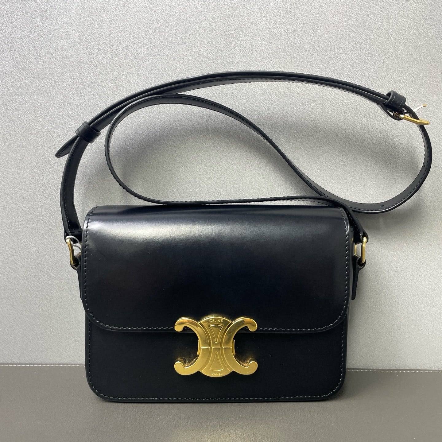 Celine - Triomphe - Leather - Black - (mini)