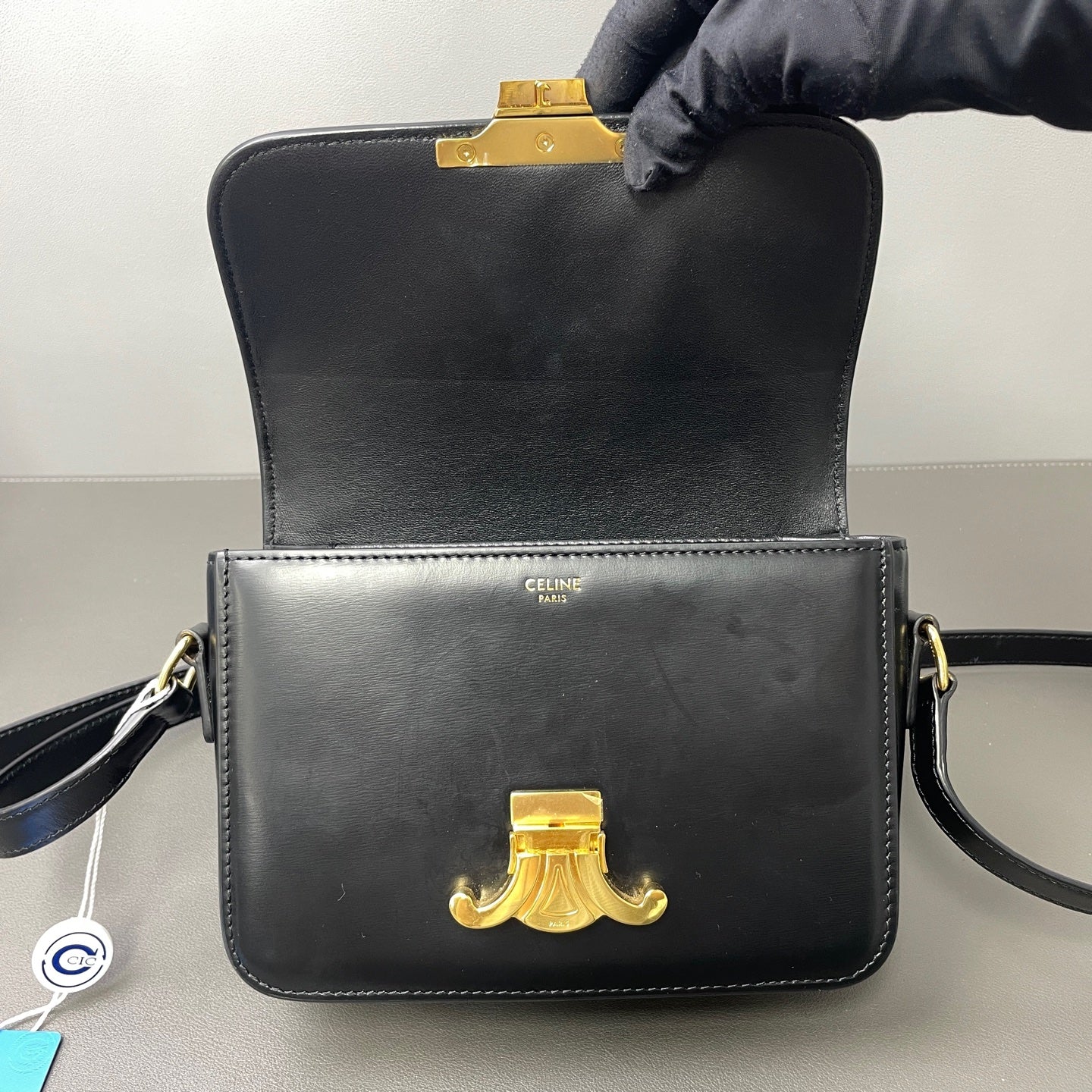 Celine - Triomphe - Leather - Black - (mini)