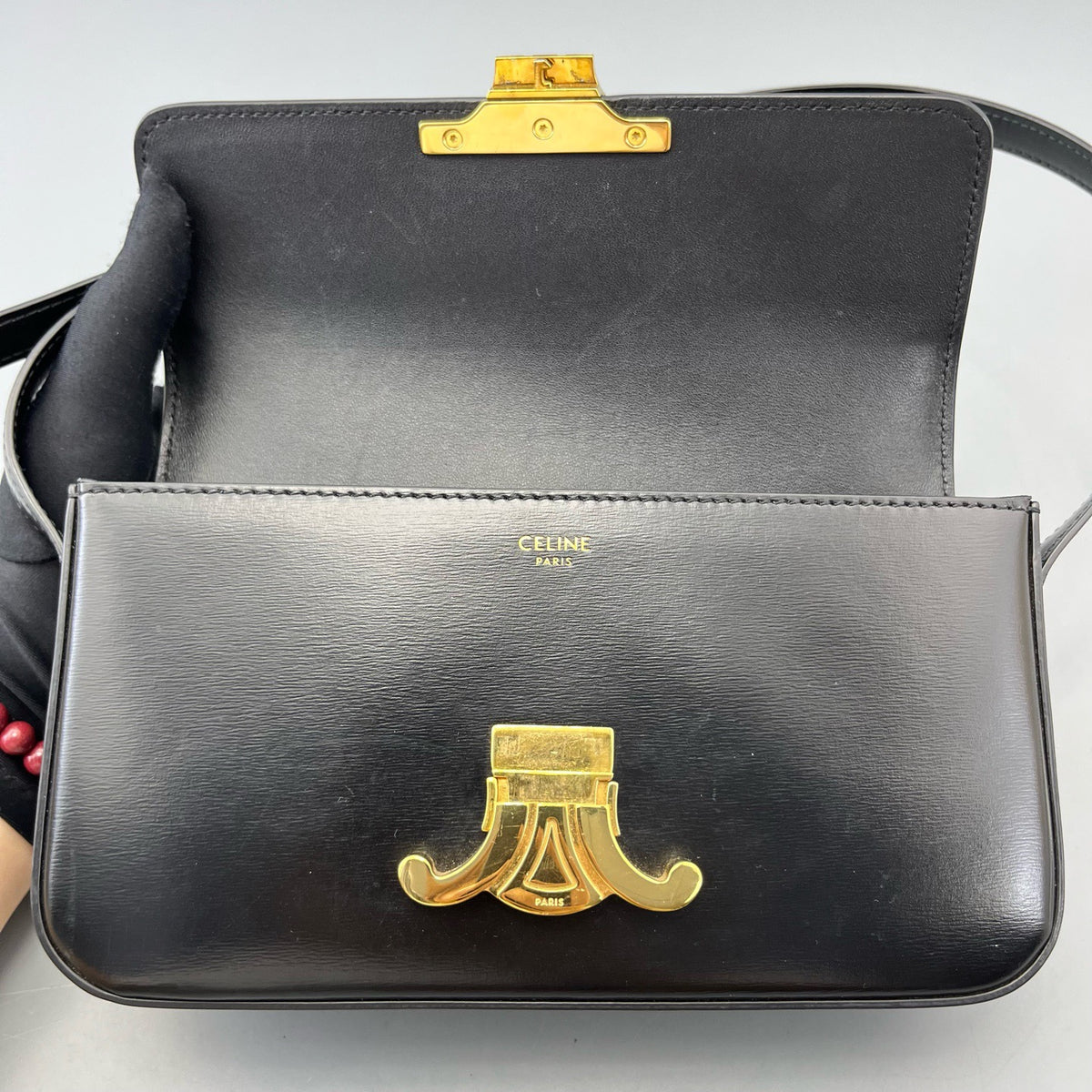 Celine - Triomphe - Leather - Black - (mini)