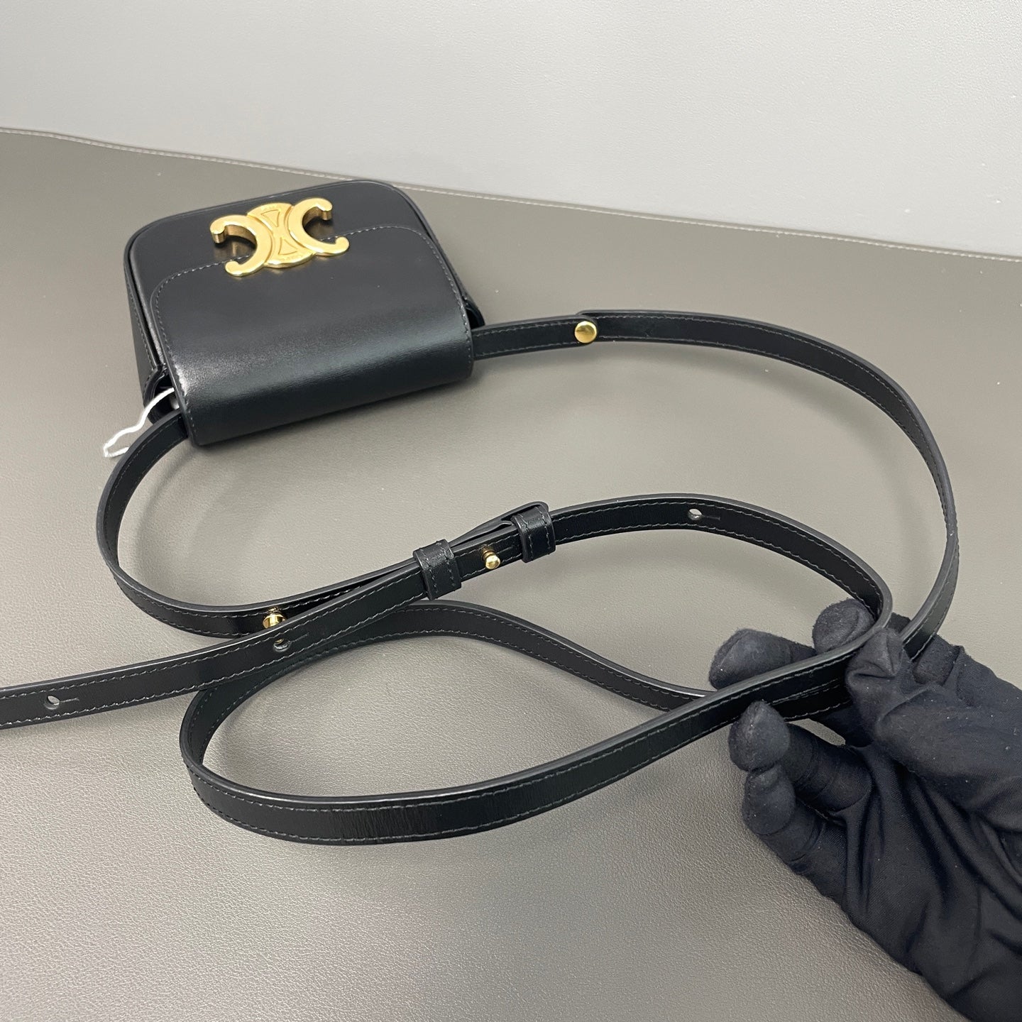 Celine - Triomphe - Leather - Black - (mini)