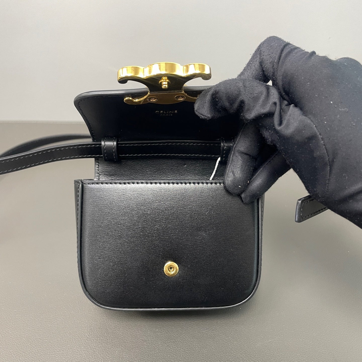 Celine - Triomphe - Leather - Black - (mini)