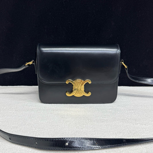 Celine - Triomphe - Leather - Black - (small)