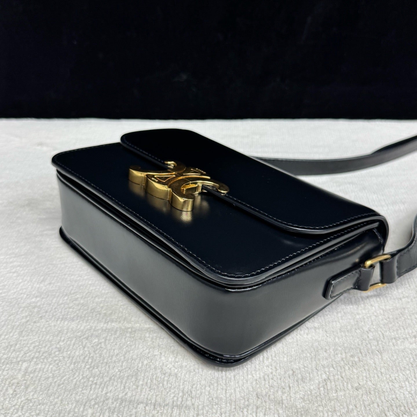 Celine - Triomphe - Leather - Black - (small)