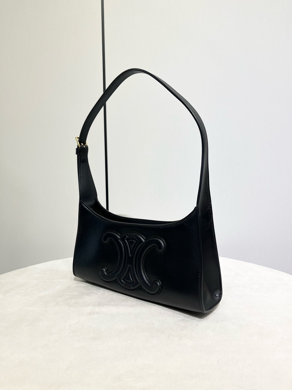 Celine - Triomphe - Leather - Black - (small)
