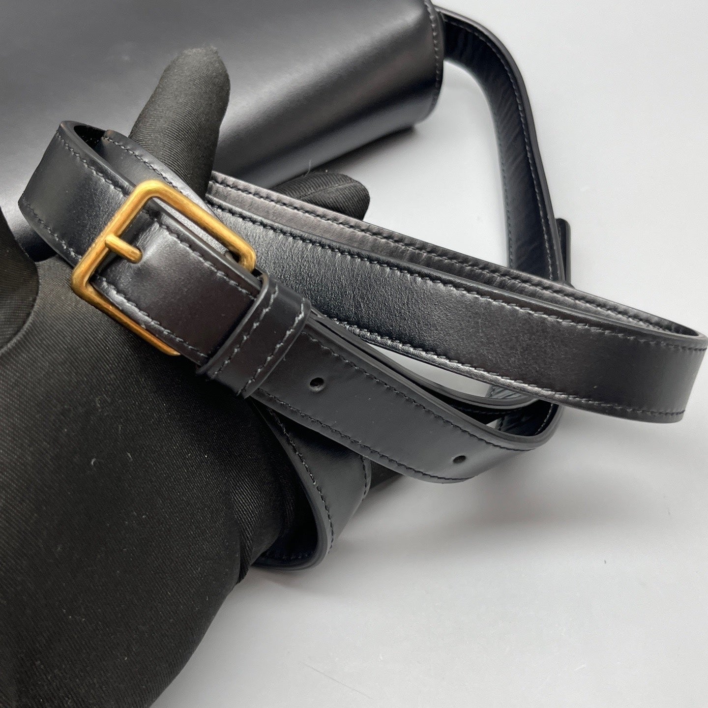 Celine - Triomphe - Leather - Black - (small)