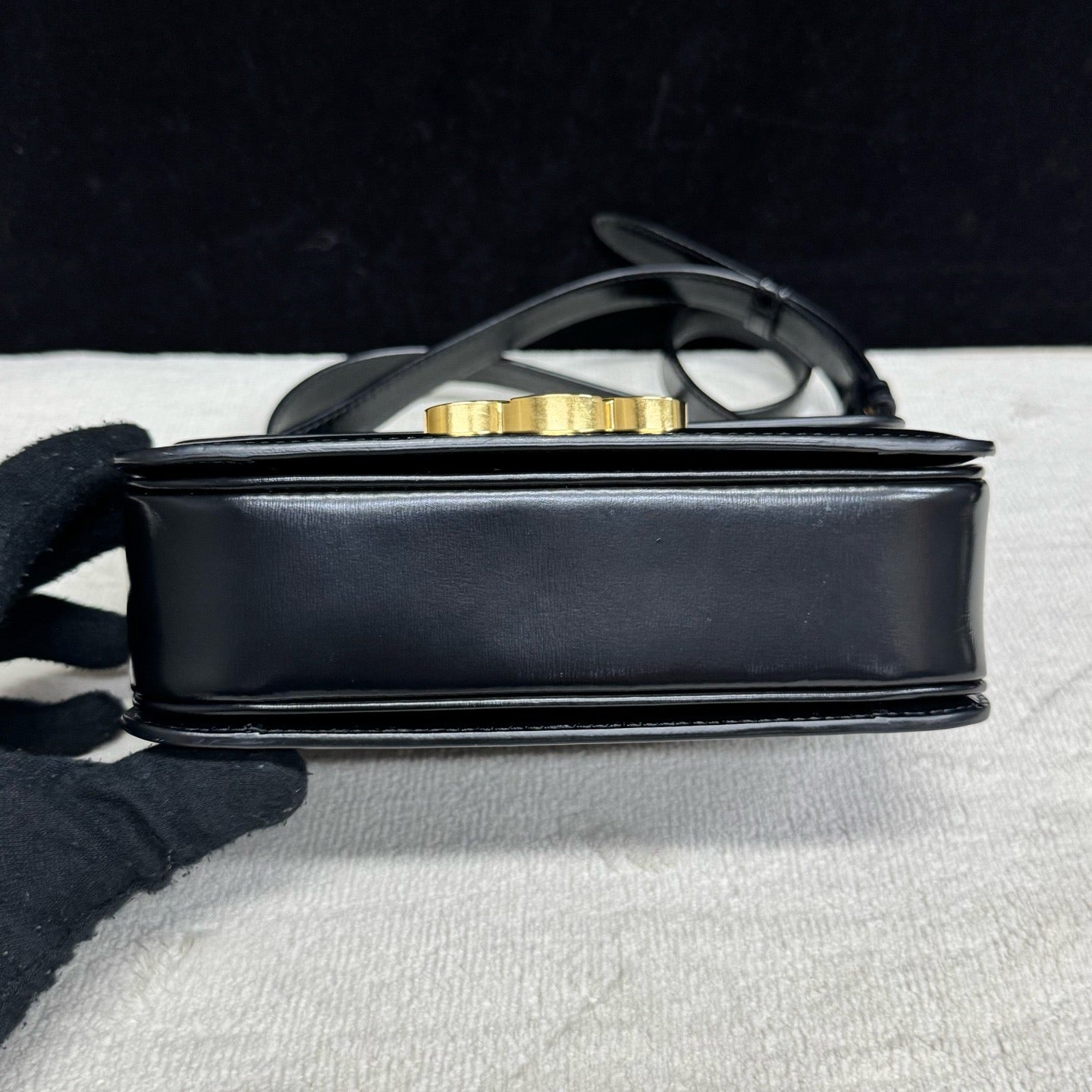Celine - Triomphe - Leather - Black - (small)