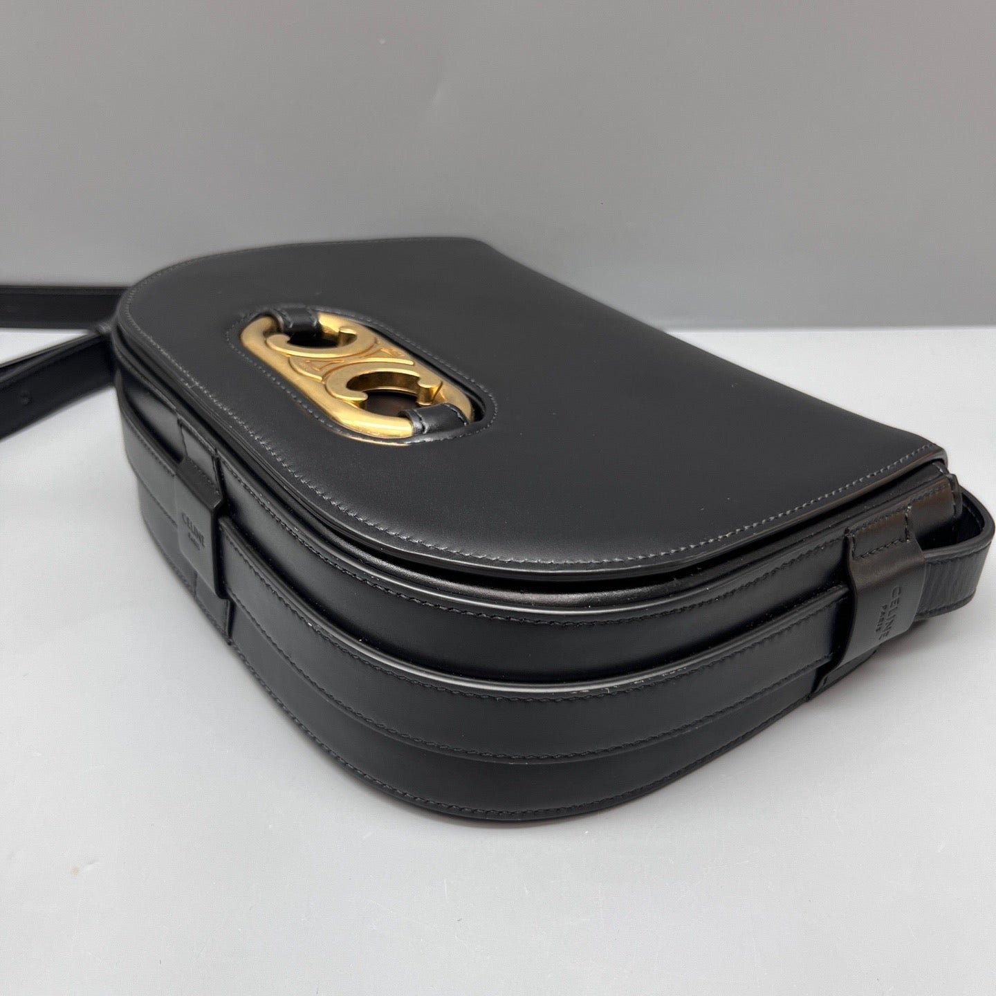 Celine - Triomphe - Leather - Black - (small)
