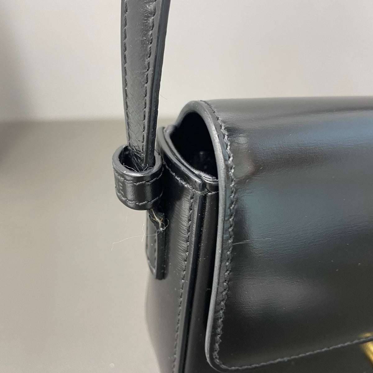 Celine - Triomphe - Leather - Black - (Small)