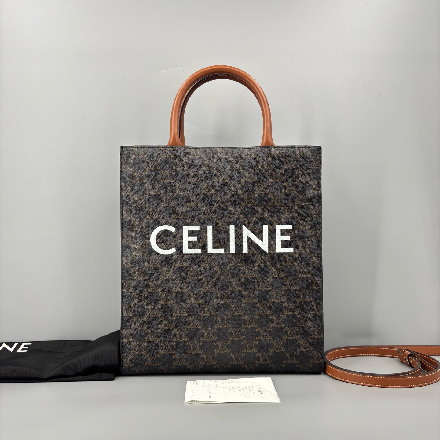 Celine - Triomphe - Leather - Brown - (Medium)