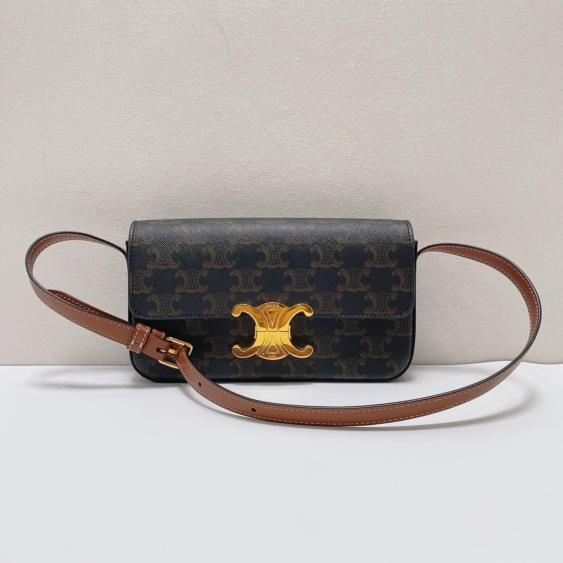 Celine - Triomphe - Leather - Brown - (mini)