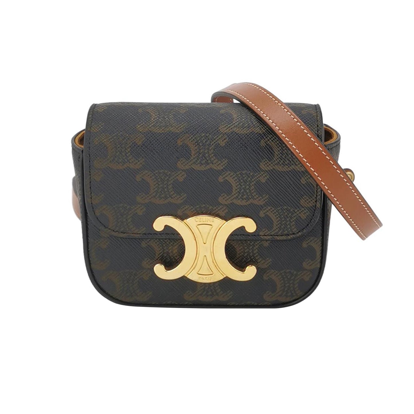 Celine - Triomphe - Leather - Brown - (mini)