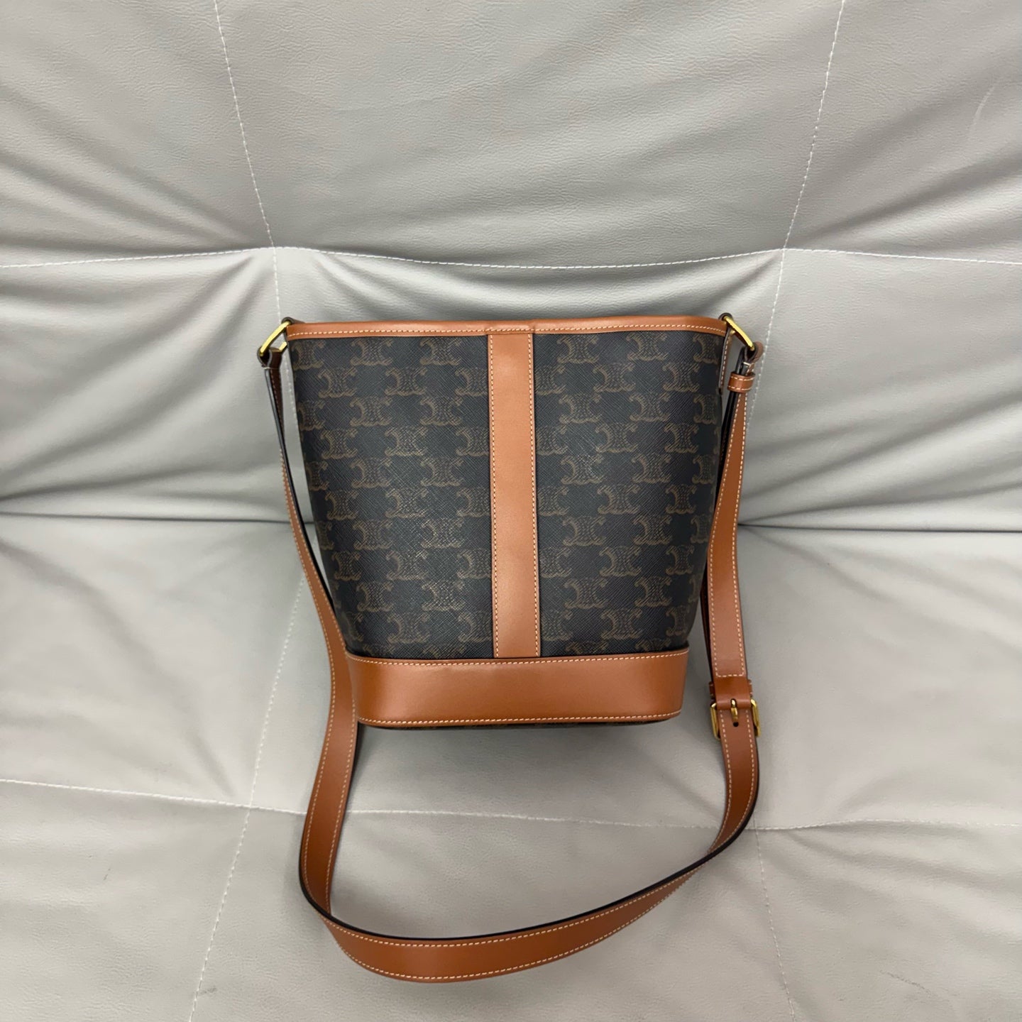 Celine - Triomphe - Leather - Brown - (small)