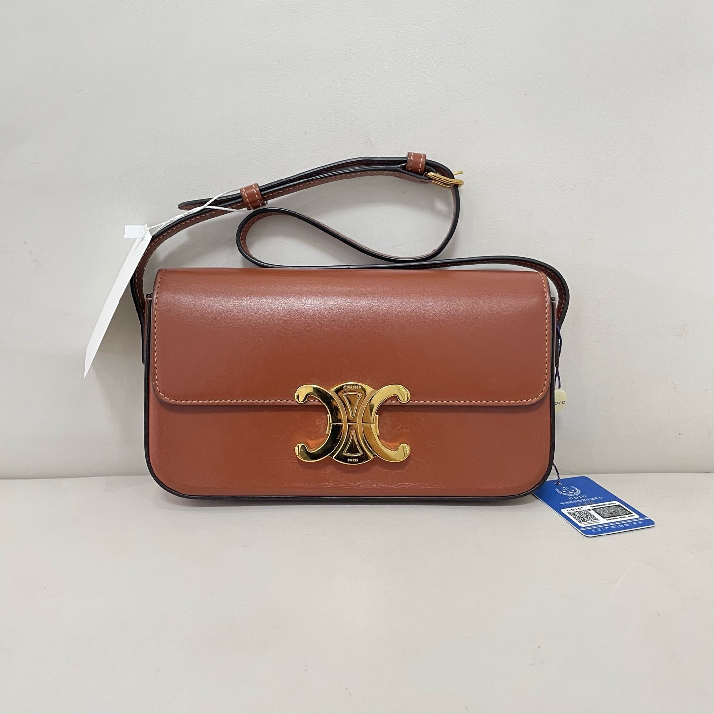 Celine - Triomphe - Leather - Brown - (small)