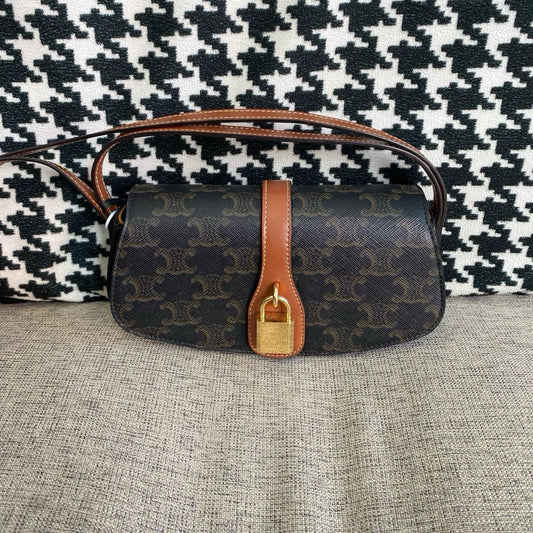 Celine - Triomphe - Leather - Brown - (small)