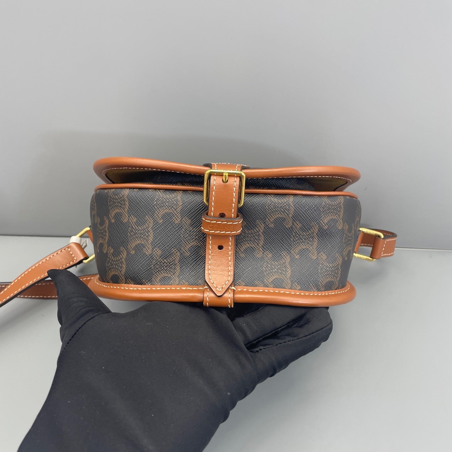 Celine - Triomphe - Leather - Brown - (small)