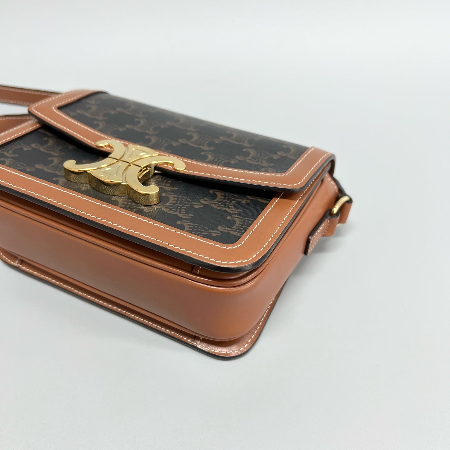 Celine - Triomphe - Leather - Brown - (small)