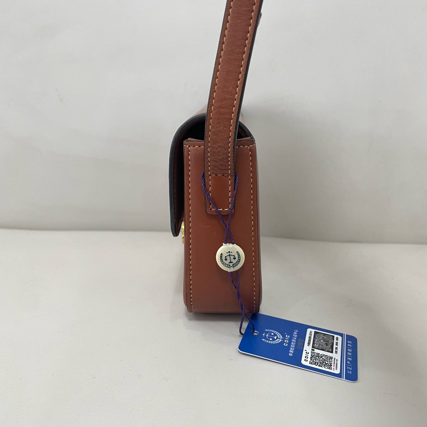 Celine - Triomphe - Leather - Brown - (small)