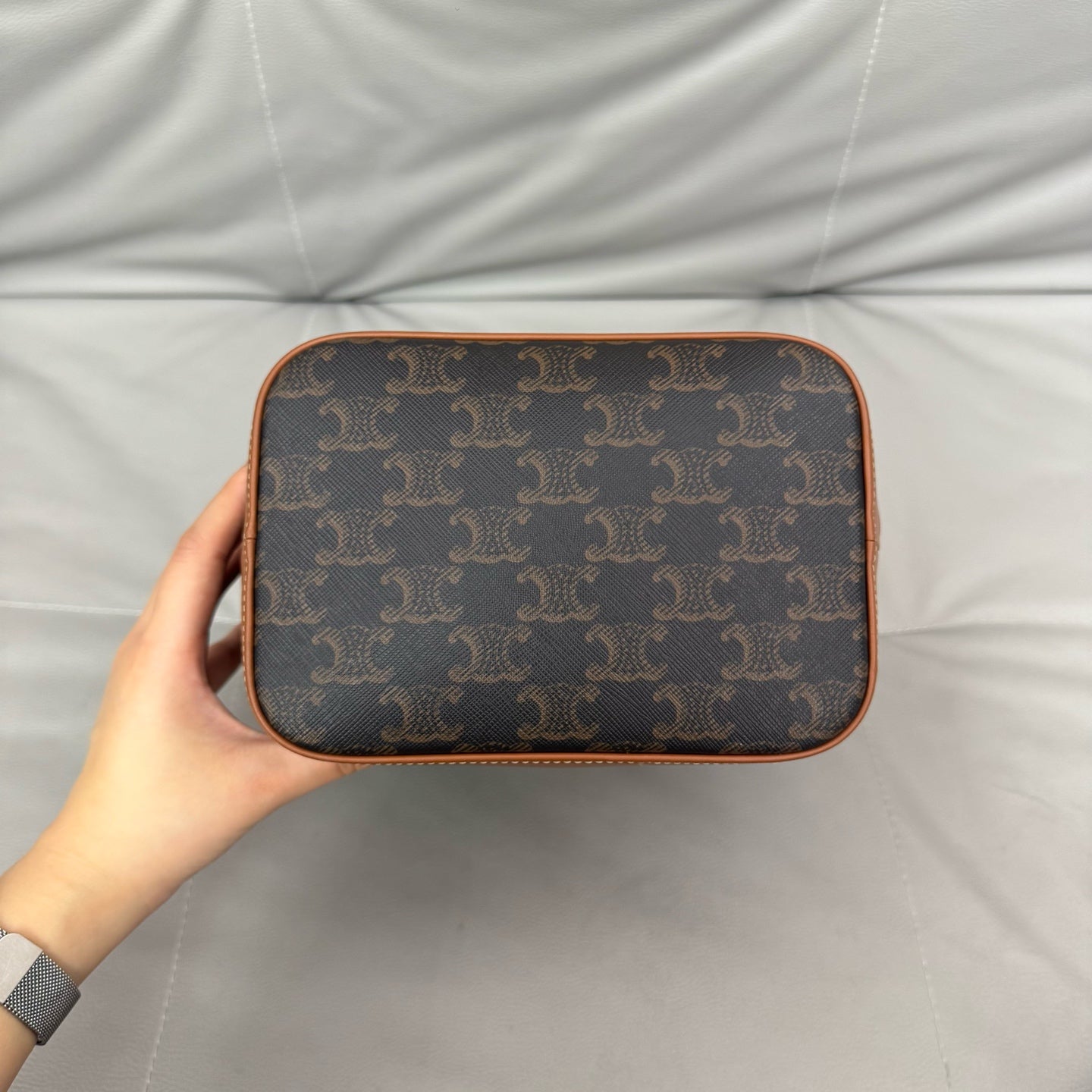 Celine - Triomphe - Leather - Brown - (small)