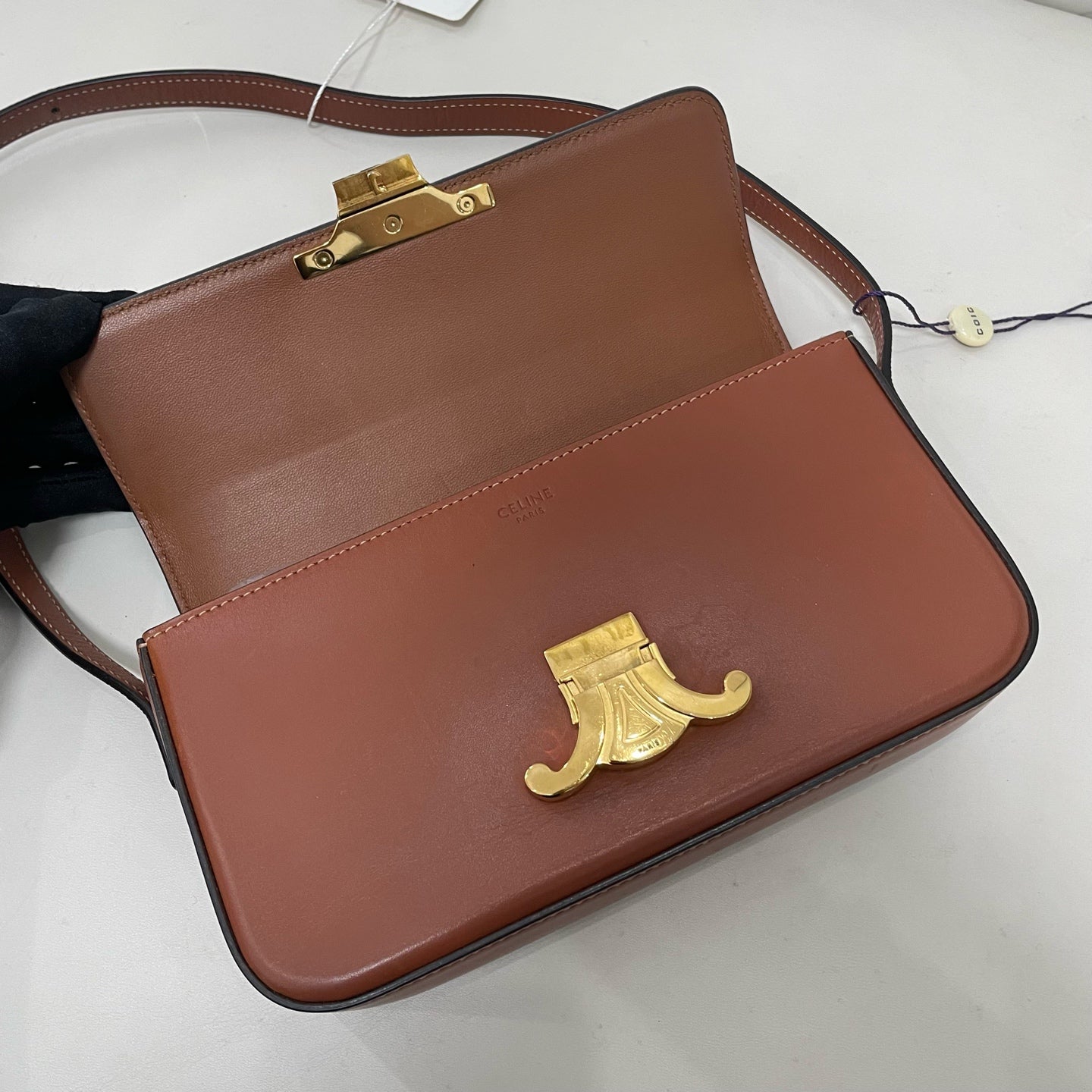 Celine - Triomphe - Leather - Brown - (small)