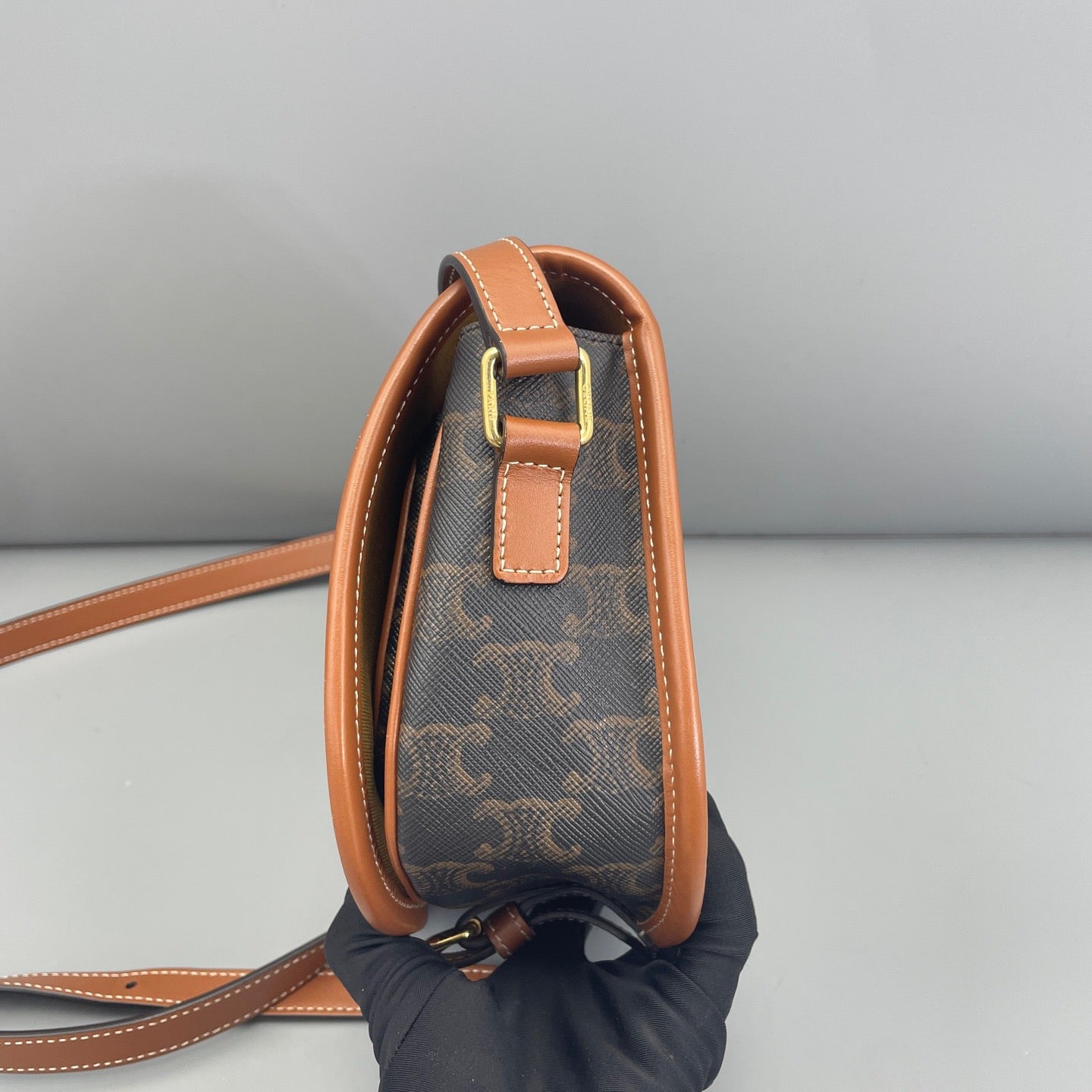 Celine - Triomphe - Leather - Brown - (small)