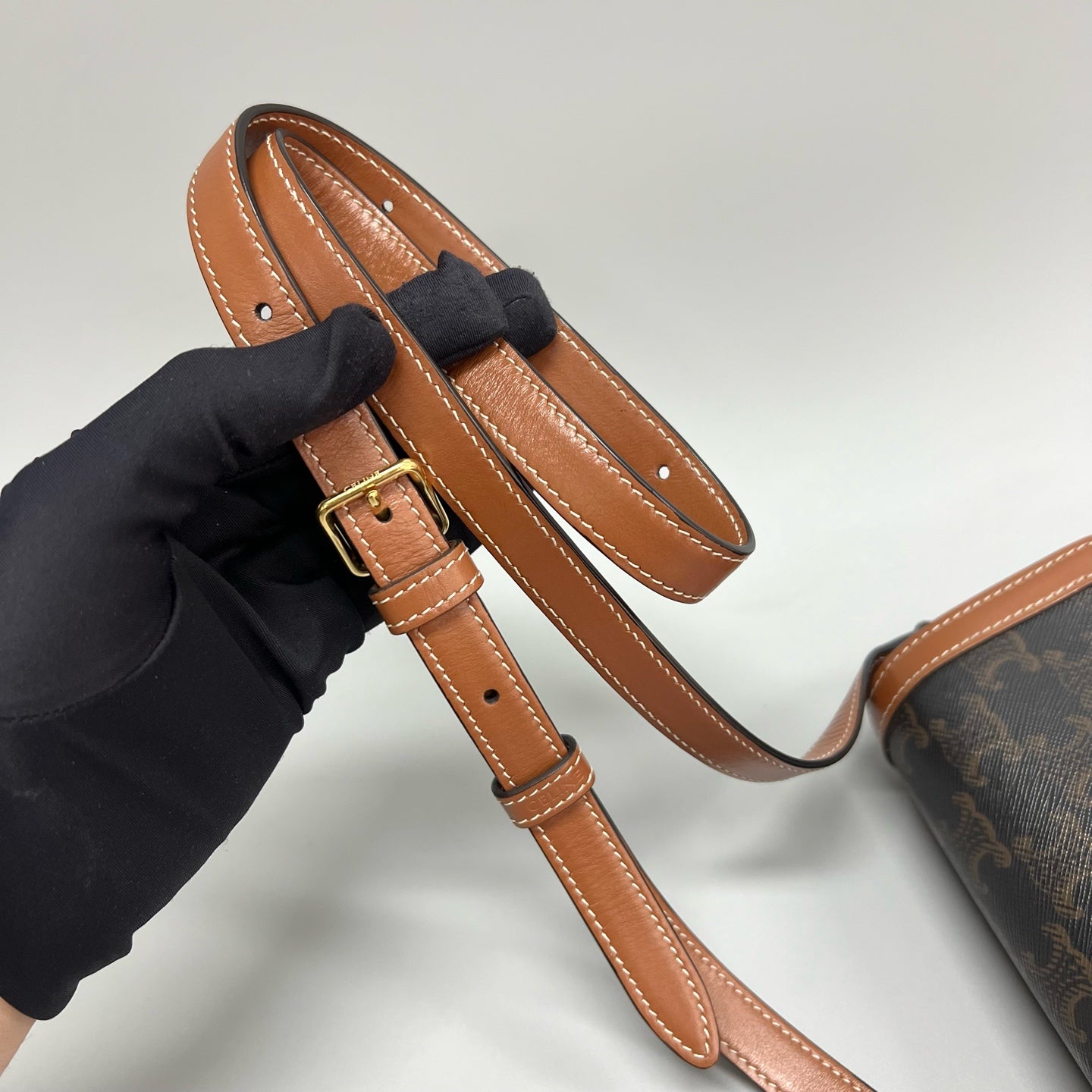 Celine - Triomphe - Leather - Brown - (small)