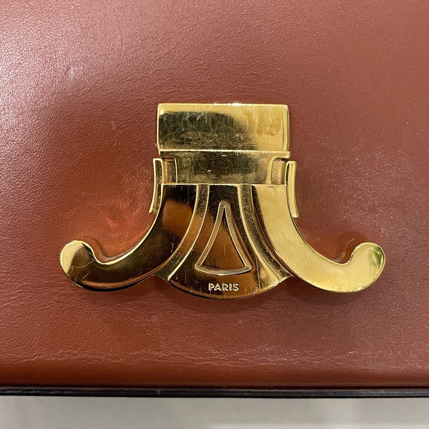 Celine - Triomphe - Leather - Brown - (small)