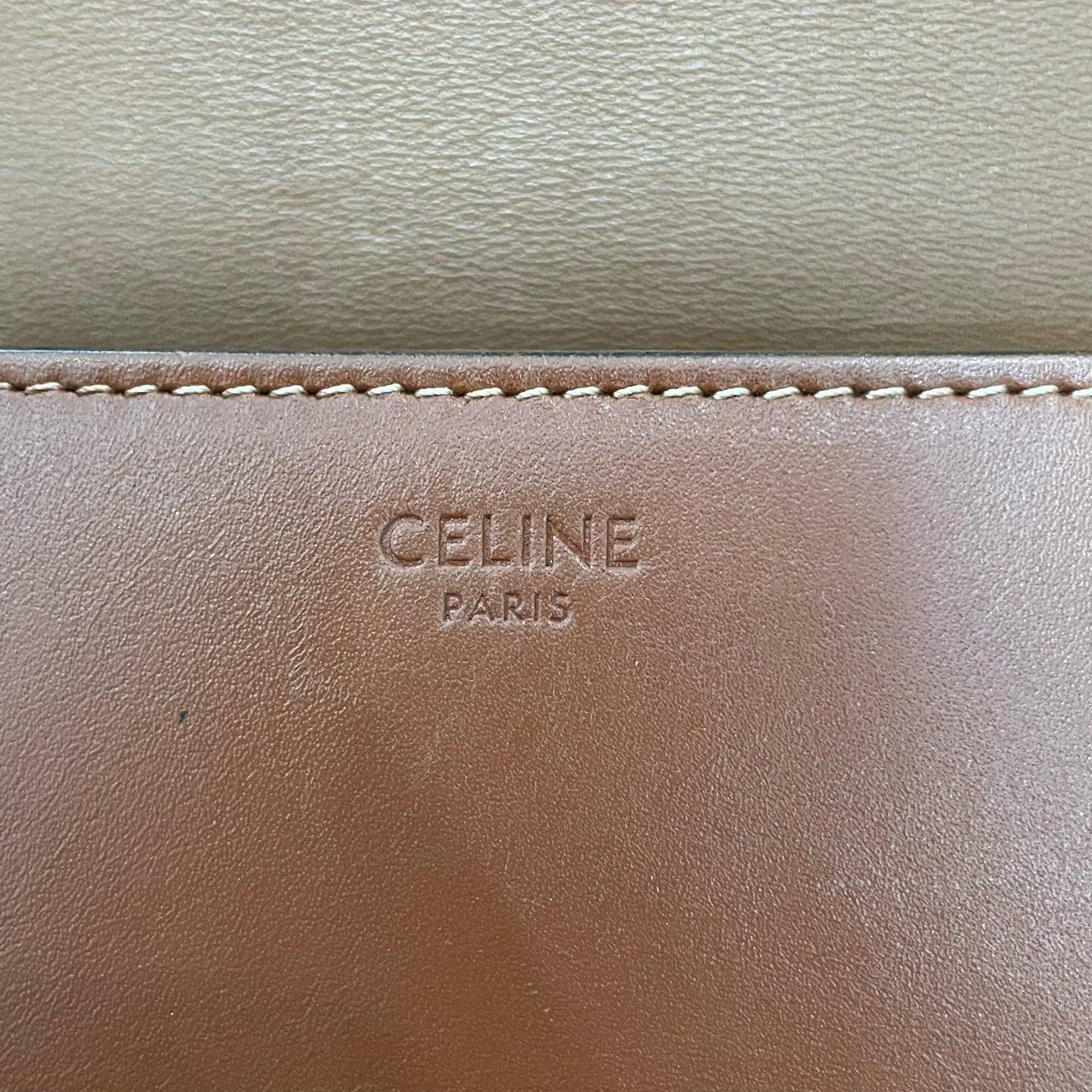 Celine - Triomphe - Leather - Brown - (small)