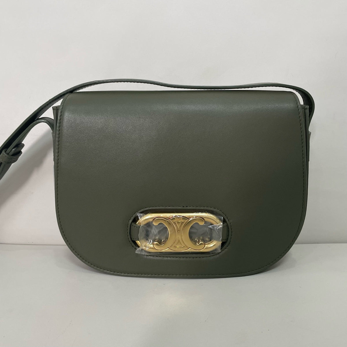 Celine - Triomphe - Leather - Green