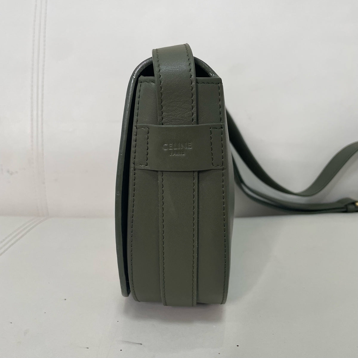 Celine - Triomphe - Leather - Green
