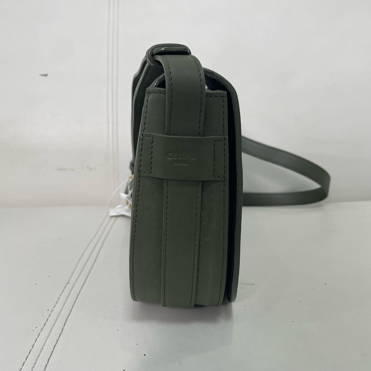 Celine - Triomphe - Leather - Green