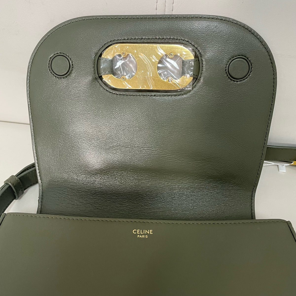 Celine - Triomphe - Leather - Green