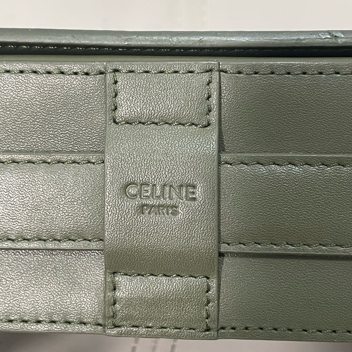 Celine - Triomphe - Leather - Green