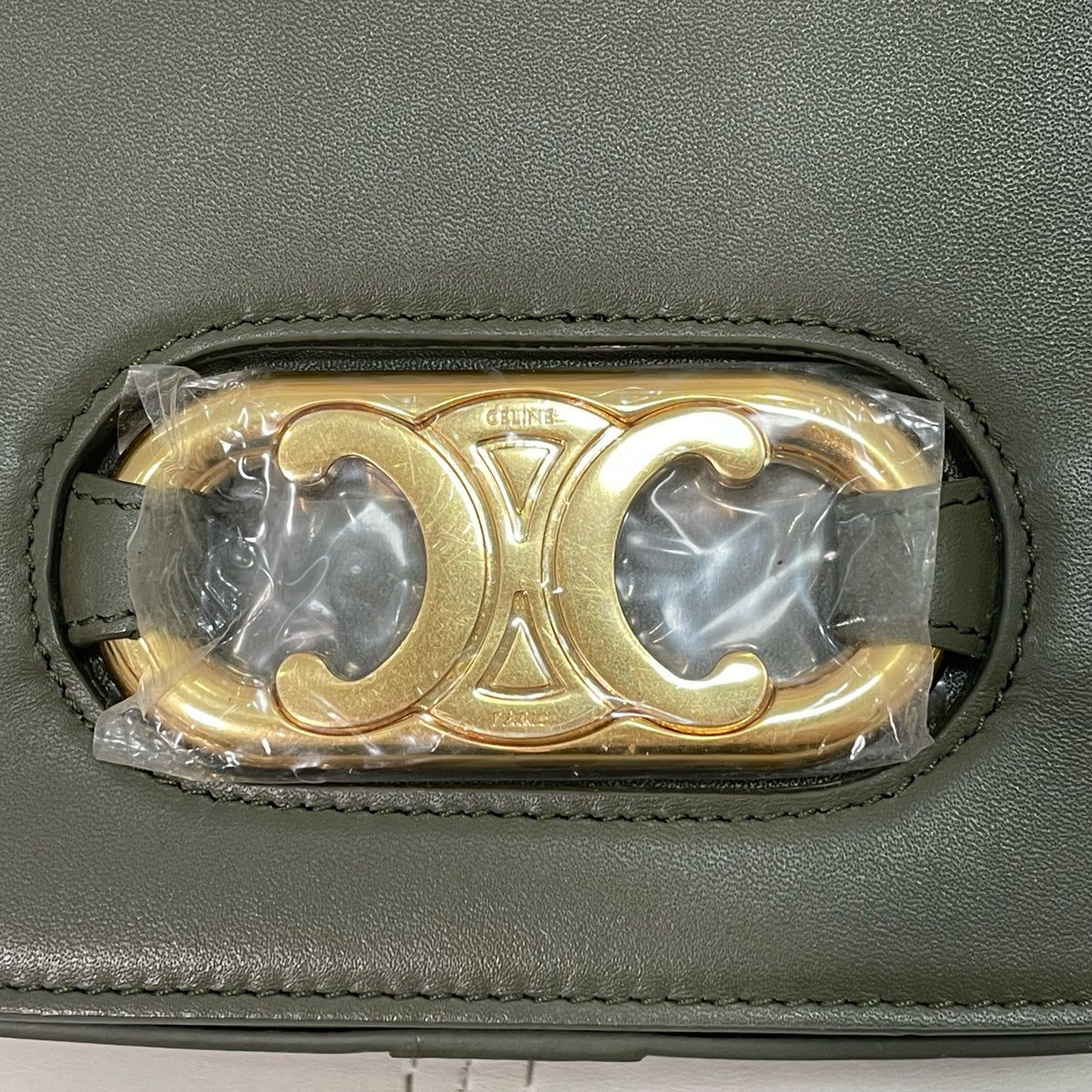 Celine - Triomphe - Leather - Green