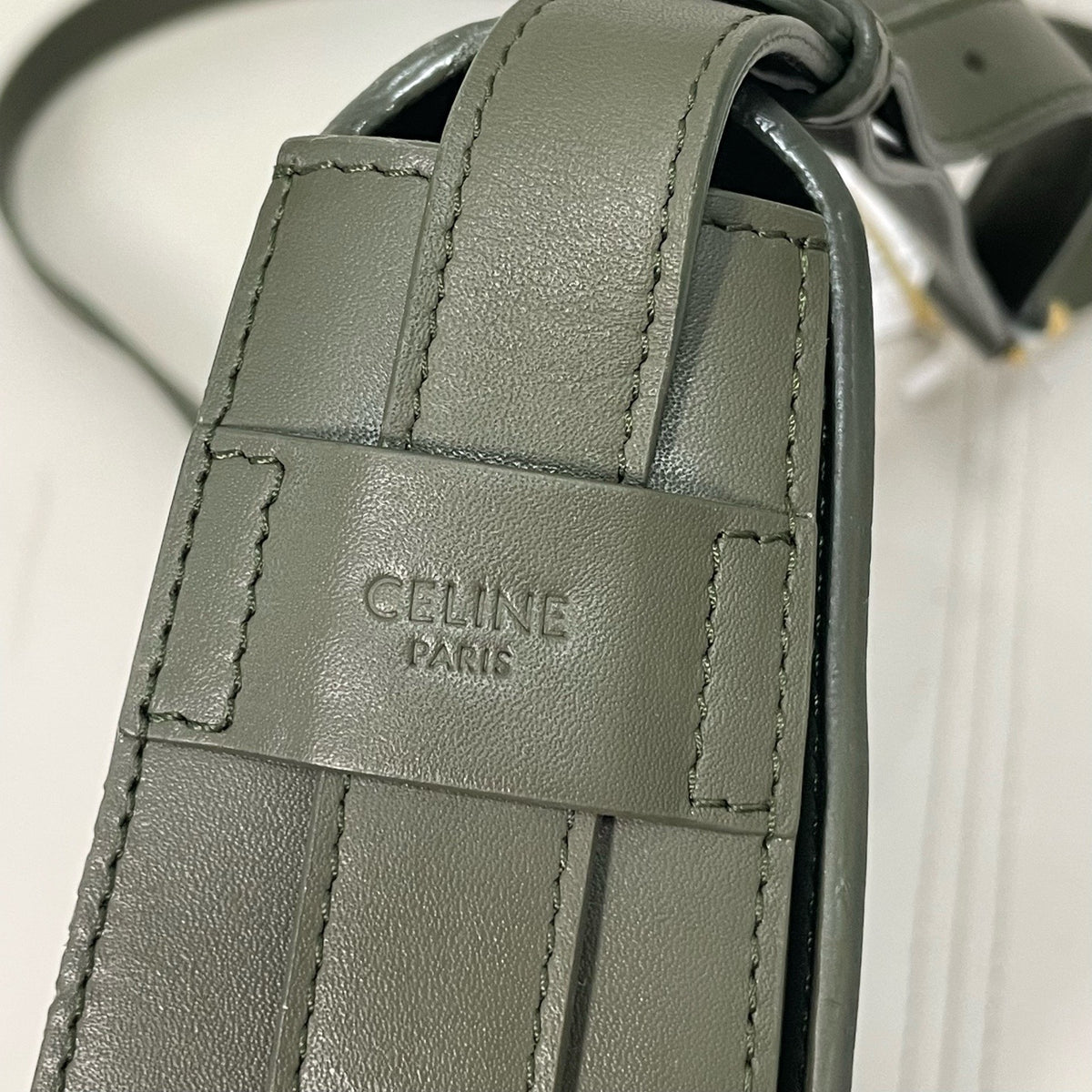Celine - Triomphe - Leather - Green