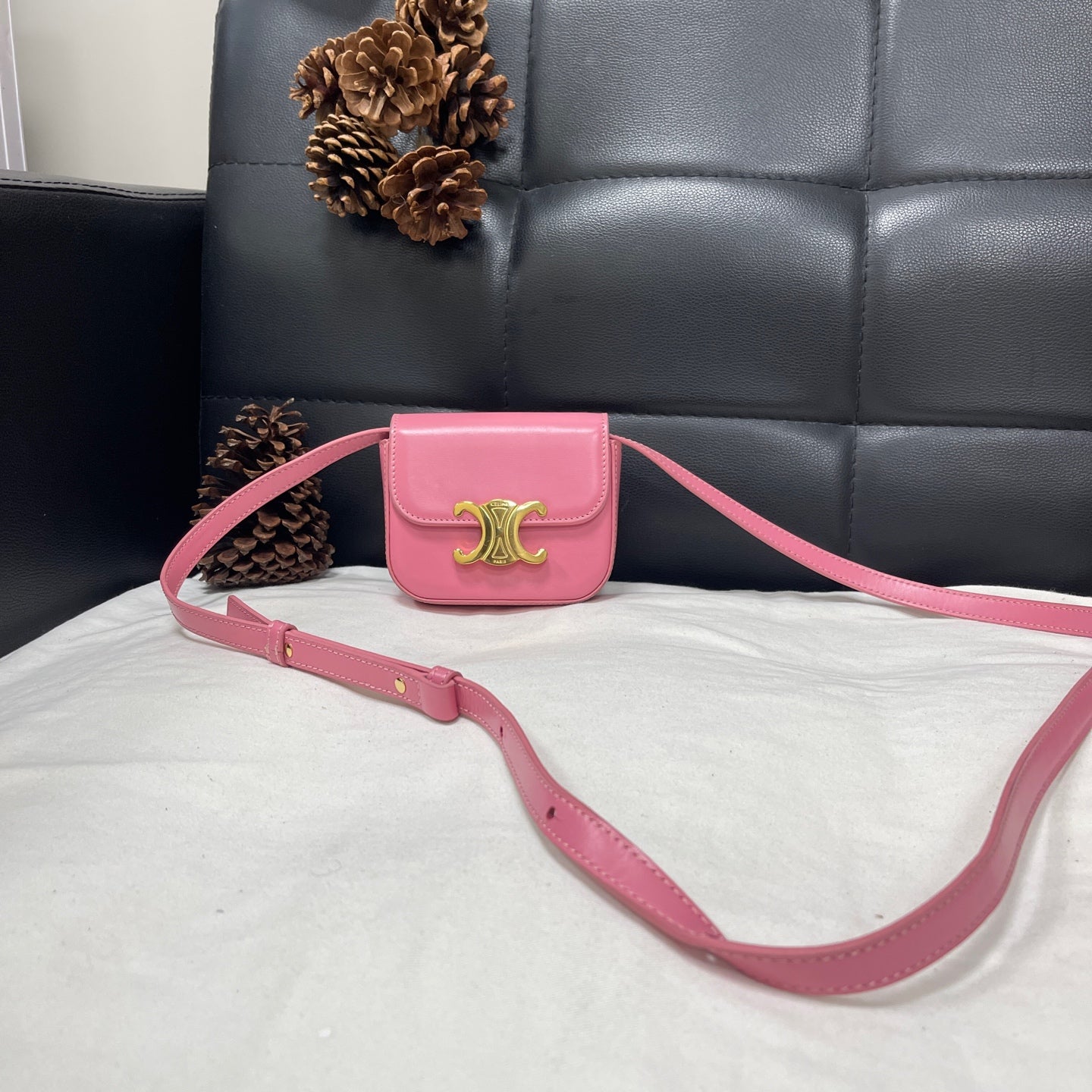 Celine - Triomphe - Leather - Pink - (mini)