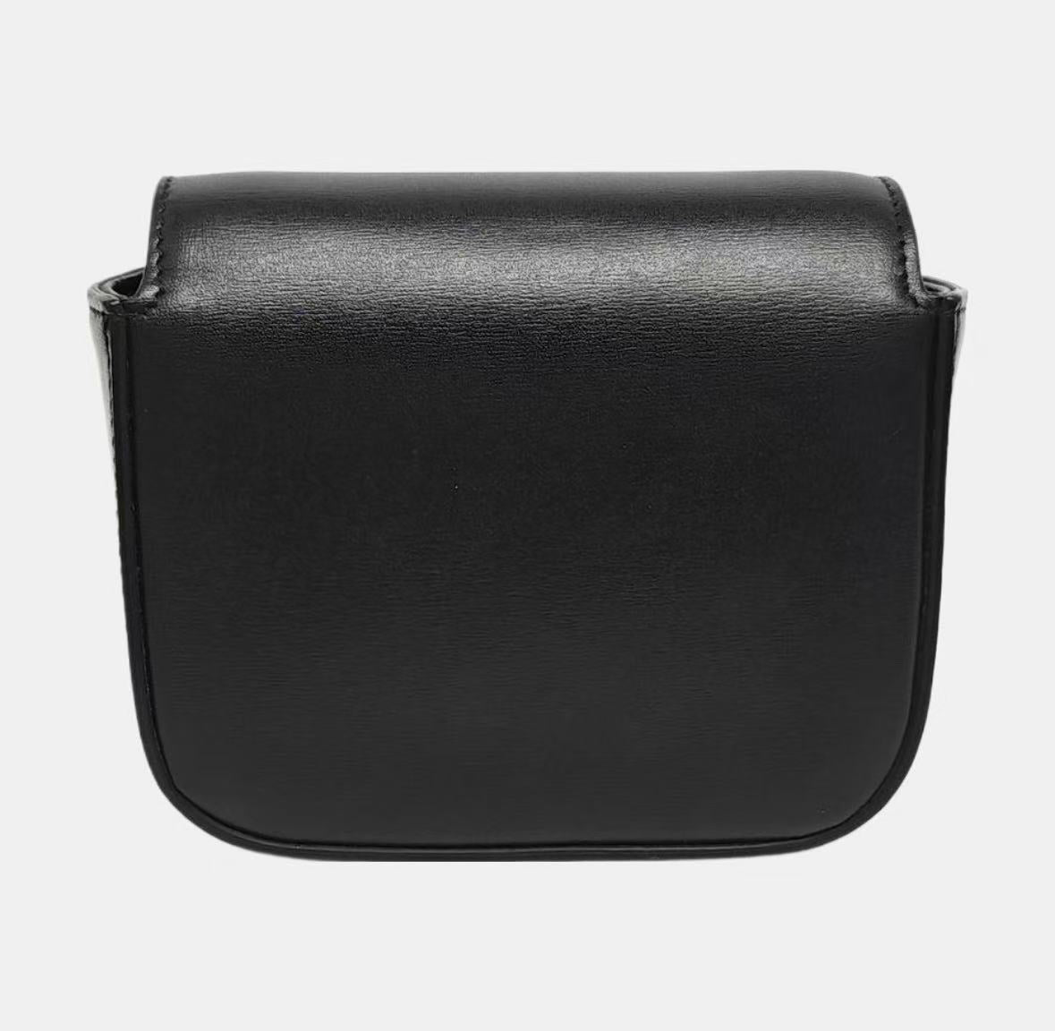 Celine - Triomphe Mini - Calfskin leather - Black with Gold-Tone Hardware - (mini)