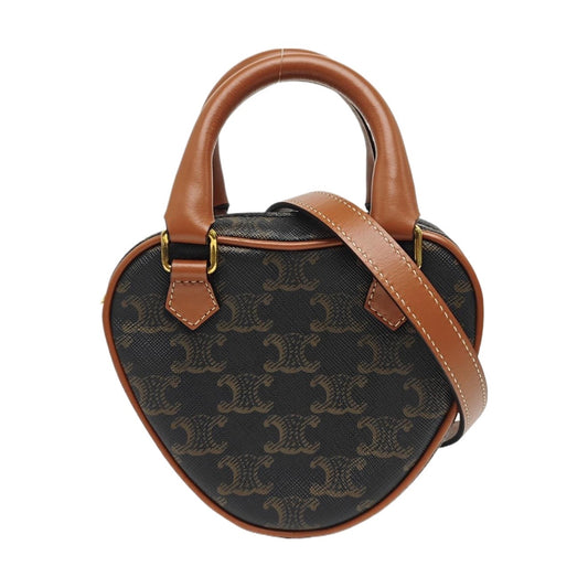 Celine - Triomphe Mini Heart Bag - Leather - Brown - (mini)
