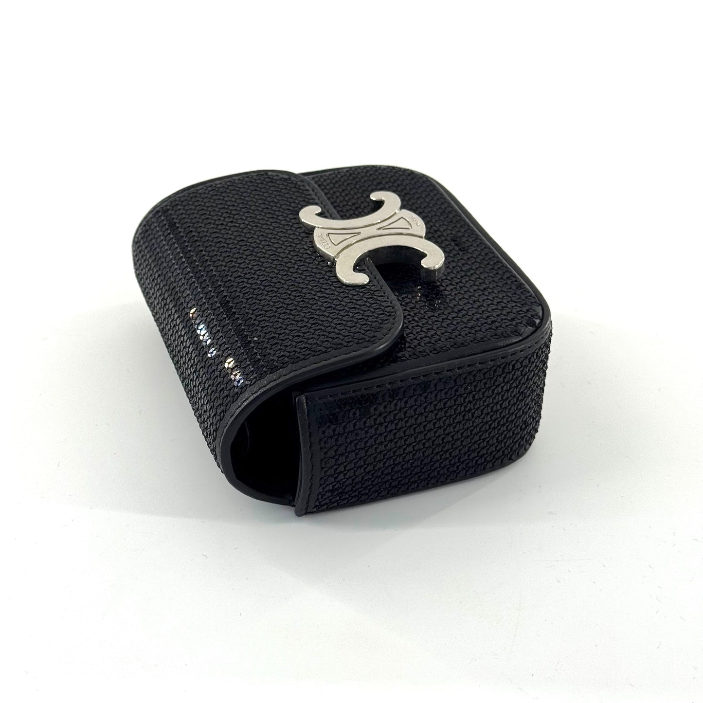 Celine - Triomphe Mini Sequin Flap Bag - Glitter - Black - (mini)