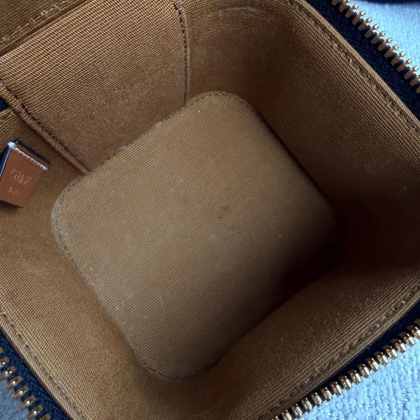 Celine - Triomphe Mini Vanity Bag - Triomphe canvas with calfskin leather trim - Brown - (mini)