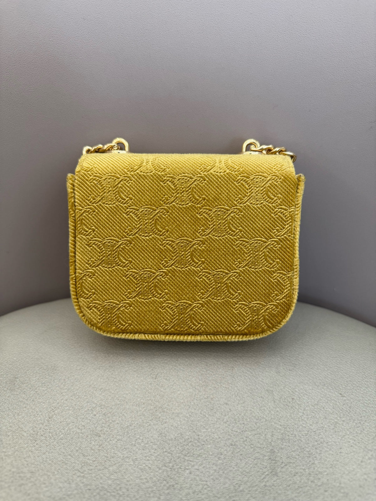 Celine - Triomphe Mini - Velvet - Yellow - (mini)
