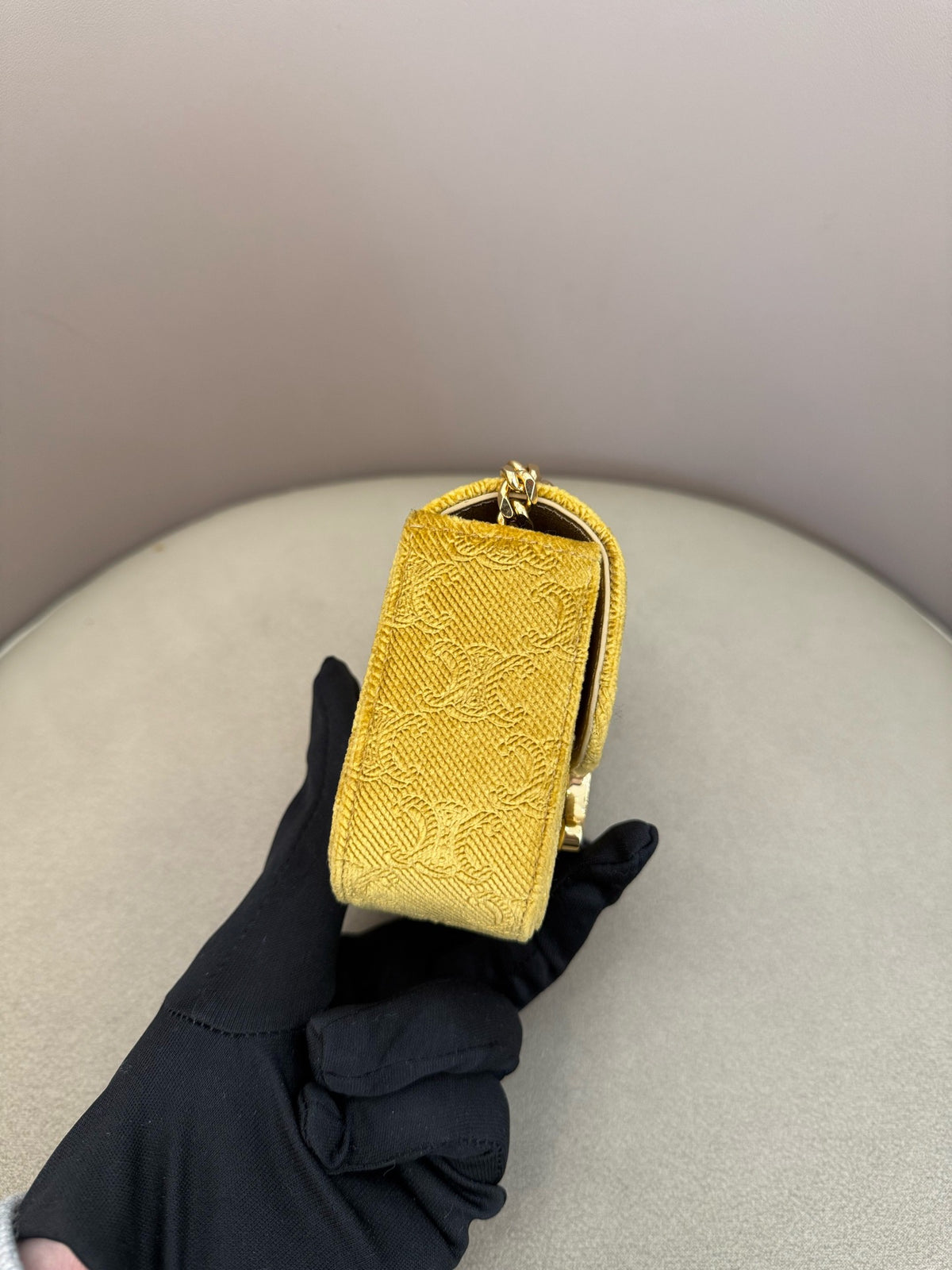 Celine - Triomphe Mini - Velvet - Yellow - (mini)