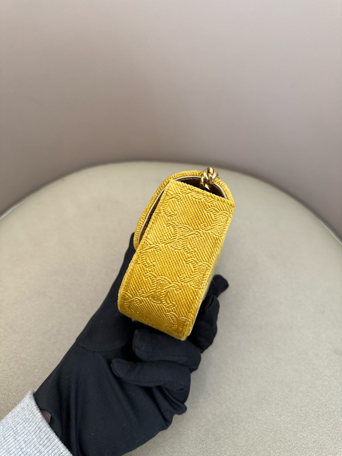 Celine - Triomphe Mini - Velvet - Yellow - (mini)