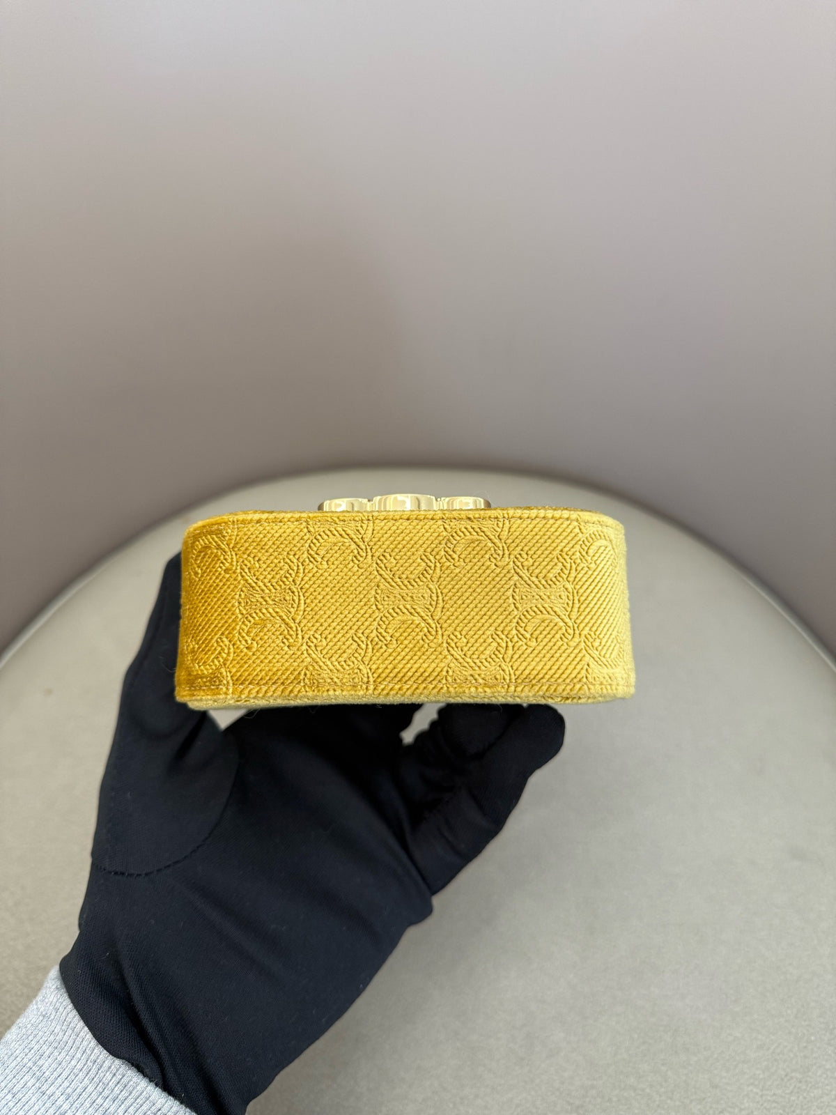 Celine - Triomphe Mini - Velvet - Yellow - (mini)