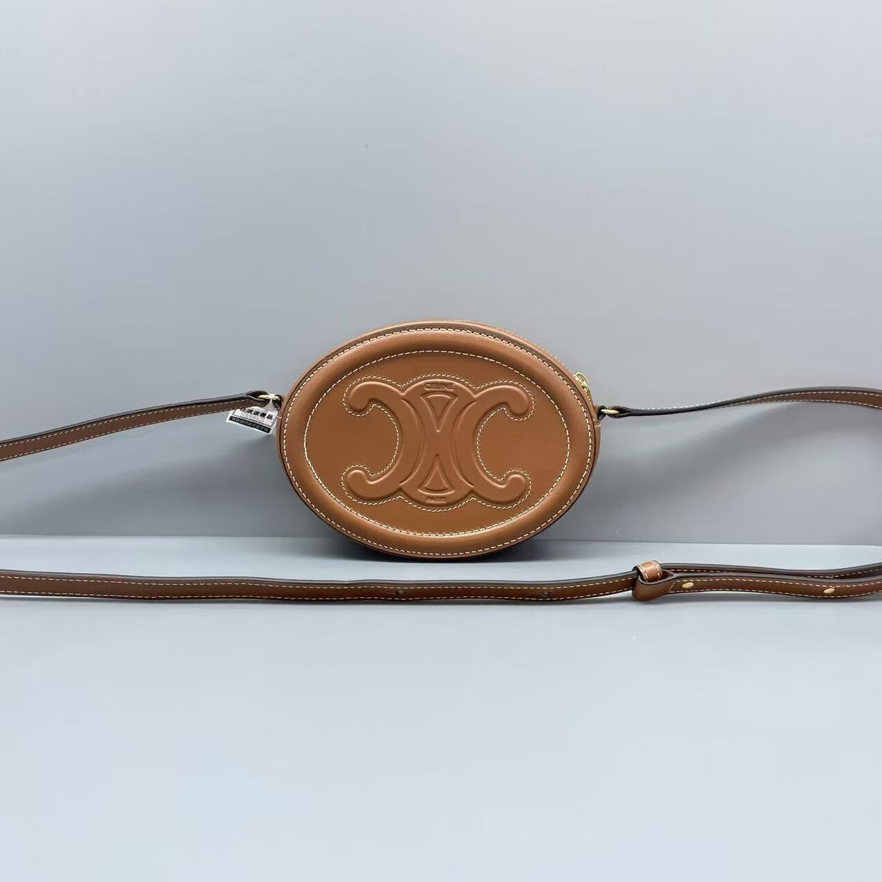 Celine - Triomphe Oval Bag - Leather - Caramel - (mini)