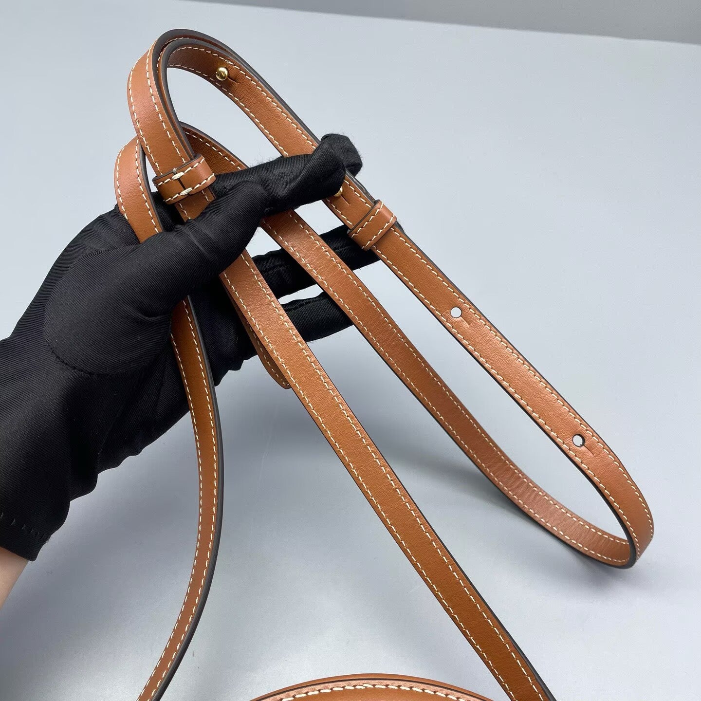 Celine - Triomphe Oval Bag - Leather - Caramel - (mini)