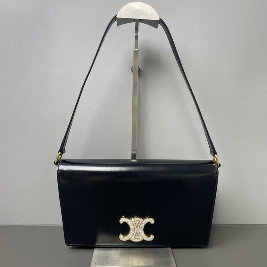 Celine - Triomphe - Patent leather - Black - (Small)