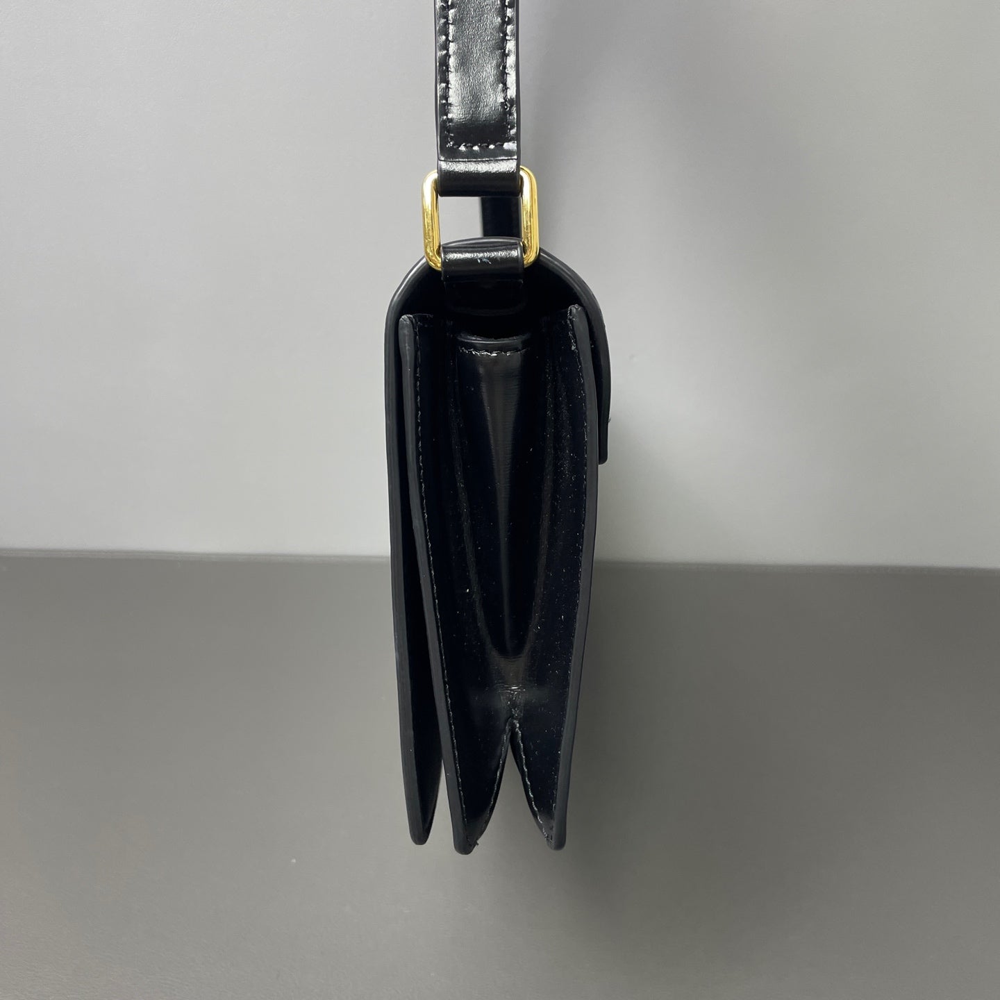 Celine - Triomphe - Patent leather - Black - (Small)
